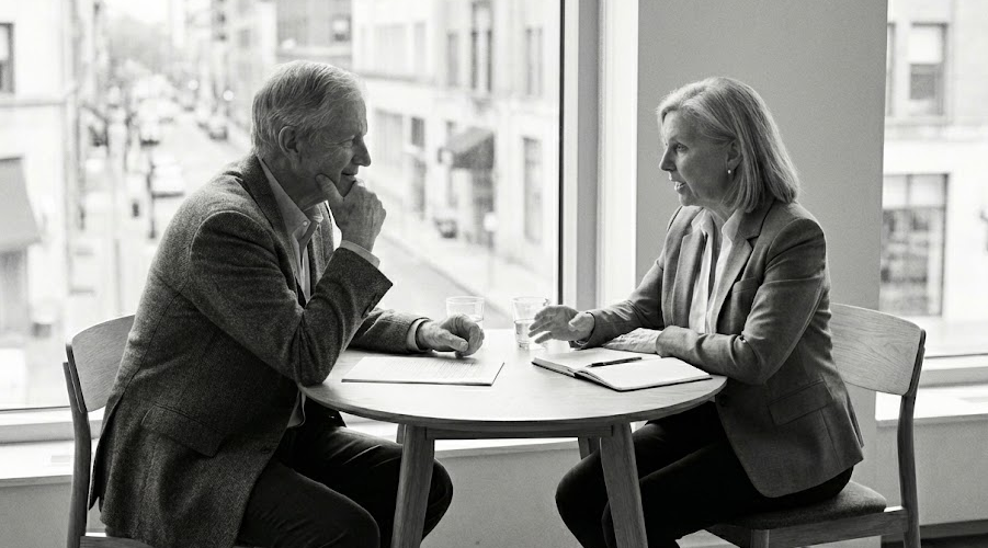 Senior leadership in discussion
